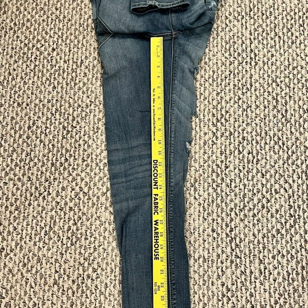 American Eagle AEO Denim Jeans Women's Size 0 Super Stretch Ripped 5 Pockets - Picture 6 of 9